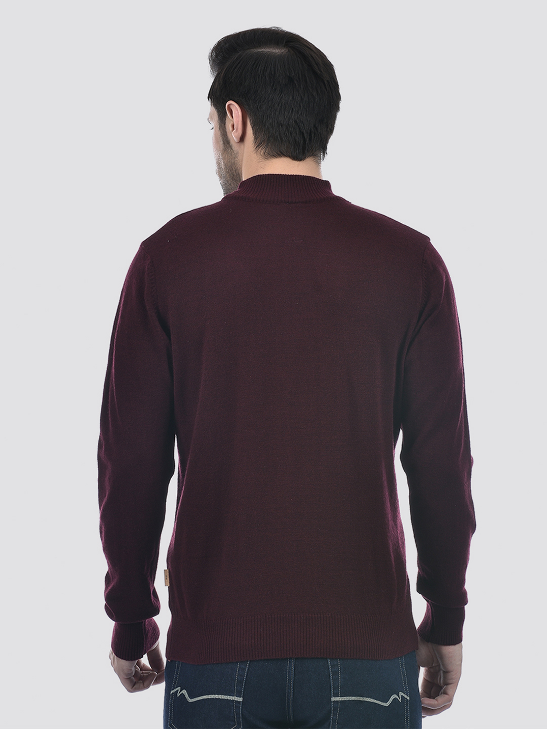 Numero Uno Men Solid Maroon Sweater